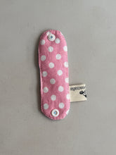 Load image into Gallery viewer, Handmade Fabric Cable Tie (Rounded rectangle - Floral Blue with Polka Dots inner lining)