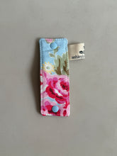 Load image into Gallery viewer, Handmade Fabric Cable Tie (Rectangle - Blue Flora)