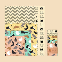Load image into Gallery viewer, Cats Beeswax Wraps - Set of 5 sizes (limited edition)
