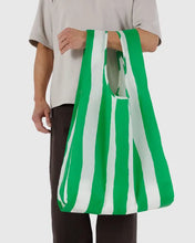 Load image into Gallery viewer, Big Baggu Green Painted Stripe