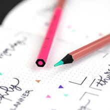 Load image into Gallery viewer, Box 6 Hexagonal Colour Pencils Copper, Black Wood with Thick Lead