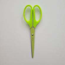 Load image into Gallery viewer, Acid yellow office scissors 17 cm