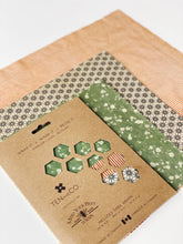 Load image into Gallery viewer, Geo Trio Beeswax Wrap - 3 Pack