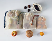 Load image into Gallery viewer, Organic Cotton Mesh Produce Bag Set

