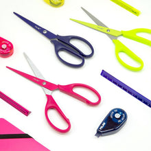 Load image into Gallery viewer, Acid pink office scissors 17 cm