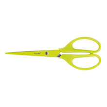 Load image into Gallery viewer, Acid yellow office scissors 17 cm