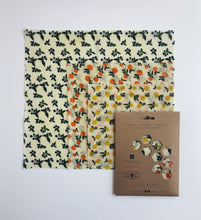 Load image into Gallery viewer, Vintage Fruit Beeswax Wrap - 3 pack
