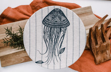Load image into Gallery viewer, Jellyfish L Fabric Bowl Cover (unwaxed) 10"