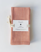 Load image into Gallery viewer, Everyday Napkins Set of 4 - Stripes, Rust
