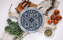 Load image into Gallery viewer, NOLIAH "Vienna" L on Navy Bowl Cover (unwaxed) 10"