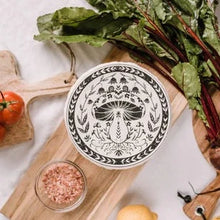 Load image into Gallery viewer, Amanita Mushroom M Fabric Bowl Cover (unwaxed) 8.5"