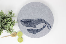 Load image into Gallery viewer, Whales XL Bowl Cover (unwaxed) 12.5"