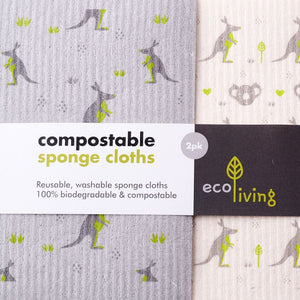 Compostable Sponge Cleaning Cloths - Wildlife Rescue