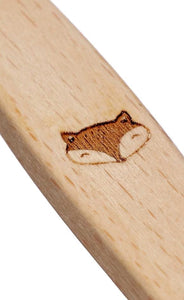 Kids 100% Plant-Based Beech Wood Toothbrush - Fox (FSC 100%) Orange