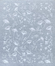 Load image into Gallery viewer, Modern Floral Sponge Cloth (White on Grey)