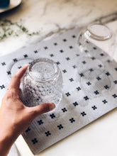 Load image into Gallery viewer, LARGE Tiny X+ Black on Grey Sponge Cloth Mat