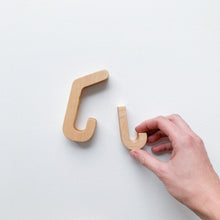 Load image into Gallery viewer, Maple Wall Hooks (Large J Hook)