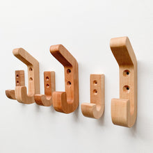 Load image into Gallery viewer, Maple Wall Hooks (Large J Hook)