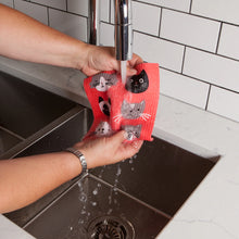 Load image into Gallery viewer, Cats Meow Red Sponge Cloth