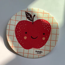 Load image into Gallery viewer, Fruit Face Apple Sponge Cloth