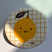 Load image into Gallery viewer, Fruit Face Lemon Sponge Cloth
