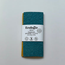 Load image into Gallery viewer, Ocean & Gold Solid Dyed Sponge Cloth