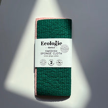 Load image into Gallery viewer, Evergreen & Blossom Solid Dyed Sponge Cloth