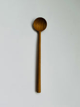 Load image into Gallery viewer, Round Wooden Dessert Spoon