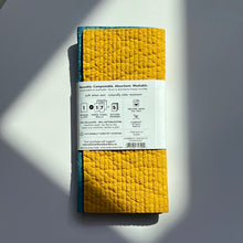 Load image into Gallery viewer, Ocean & Gold Solid Dyed Sponge Cloth