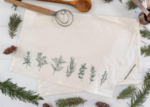 Garden Herbs Tea Towel