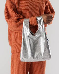 Baby Baggu Metallic Silver