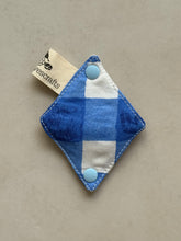 Load image into Gallery viewer, Handmade Fabric Cable Tie (Diamond - Blue Plaid)
