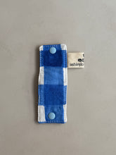 Load image into Gallery viewer, Handmade Fabric Cable Tie (Rectangle - Blue Plaids)
