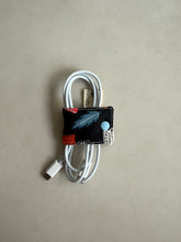 Load image into Gallery viewer, Handmade Fabric Cable Tie (Rectangle - Black Flora)
