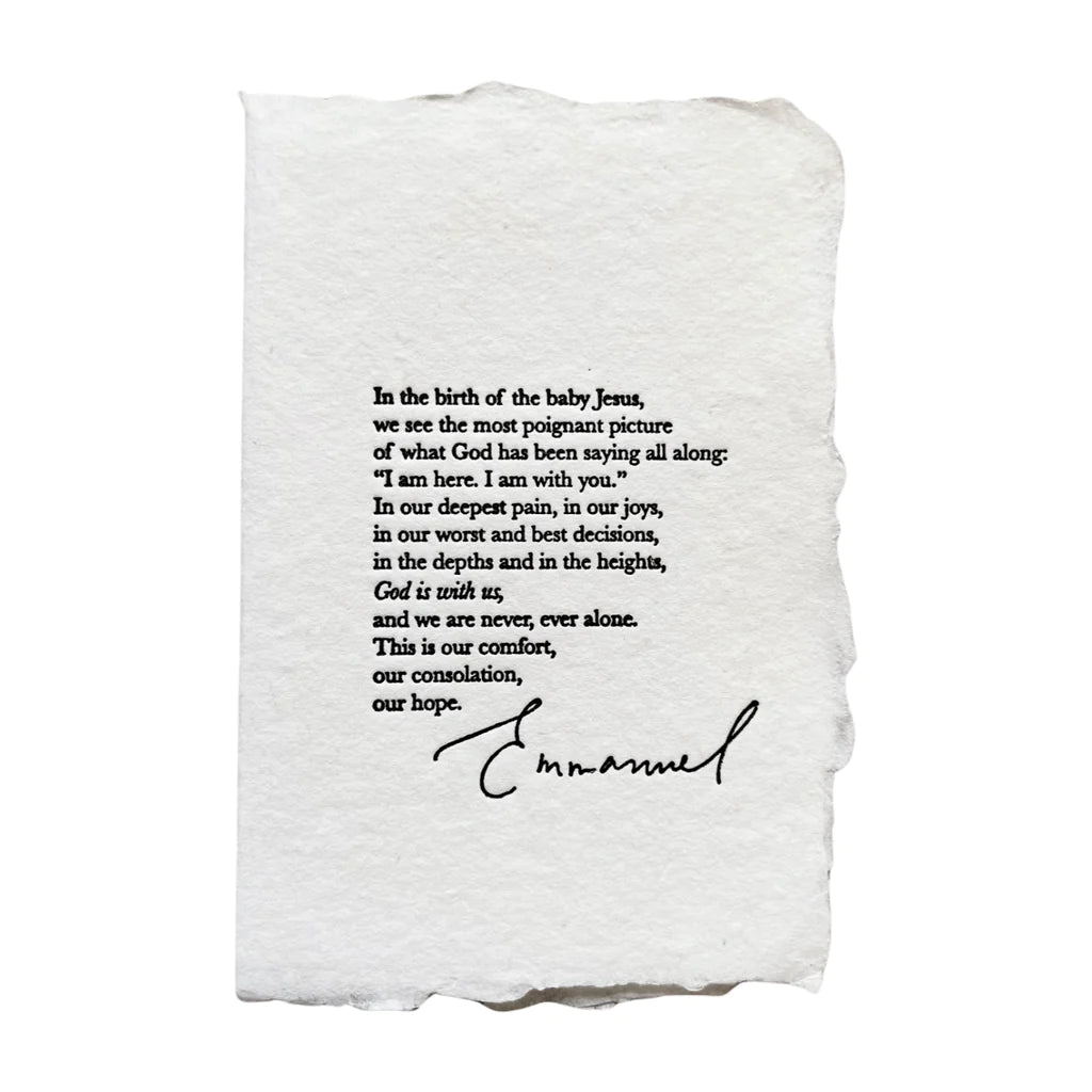 emmanuel poem christmas card