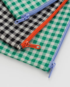 Flat Pouch Set - Gingham