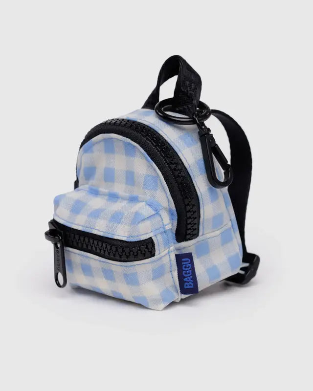 Charms - Backpack Charm Light Blue Gingham
