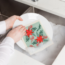 Load image into Gallery viewer, Poinsettia Sponge Cloth
