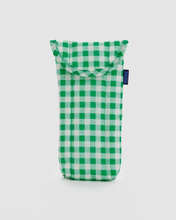 Load image into Gallery viewer, Puffy Glasses Sleeve Green Gingham

