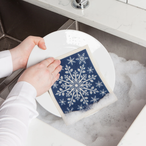 Snowflake Ornament Sponge Cloth