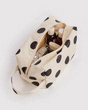 Load image into Gallery viewer, Dopp Kit Cream and Black Polka Dot
