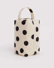Load image into Gallery viewer, Dopp Kit Cream and Black Polka Dot
