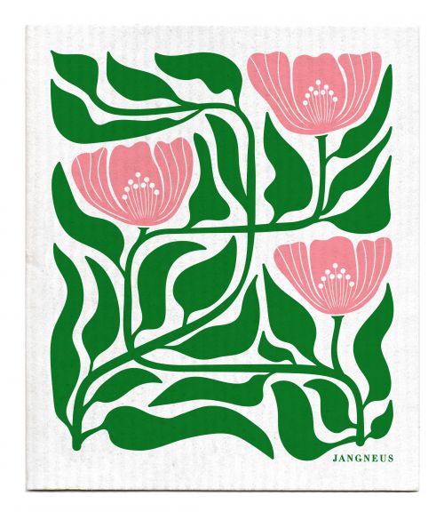 Flower (Dark Green with Blushpink)