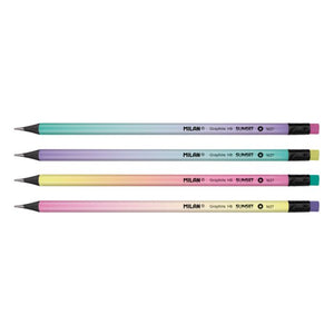 HB graphite pencil with eraser, Sunset series