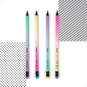 HB graphite pencil with eraser, Sunset series