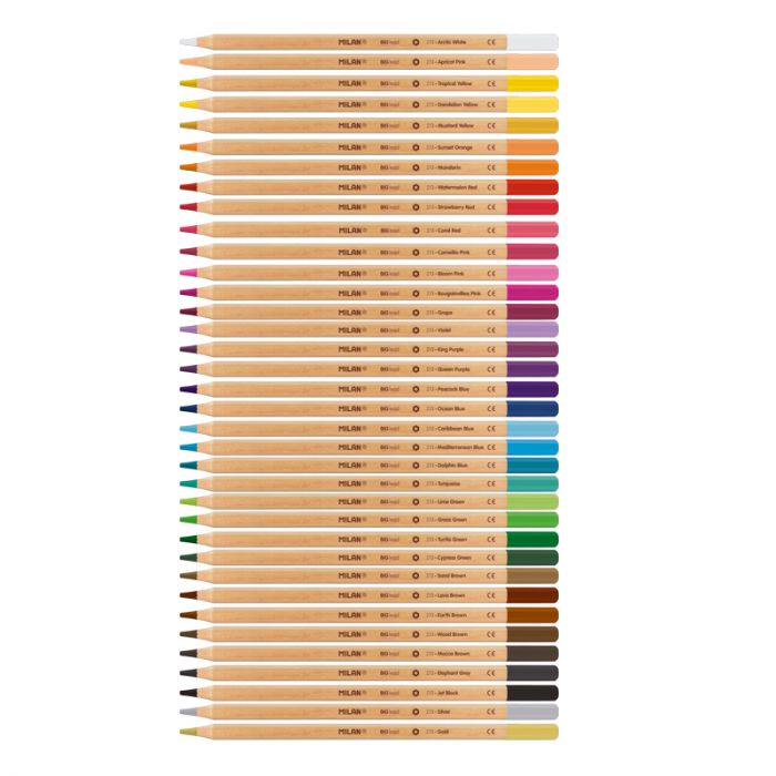 Metal box 36 colour pencils with thick lead, Ø 3.5 mm