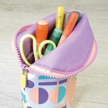 Load image into Gallery viewer, Standing pencil case Sugar Colibrí Pastel, pink &amp; grey
