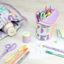 Load image into Gallery viewer, Standing pencil case Sugar Colibrí Pastel, pink &amp; grey
