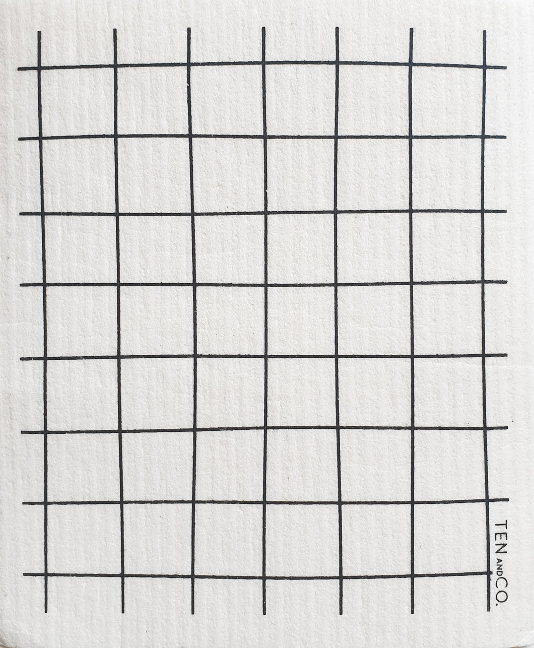 Grid Black Sponge Cloth