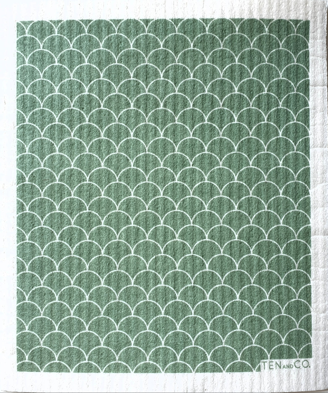 Scallop Sponge Cloth (Sage)